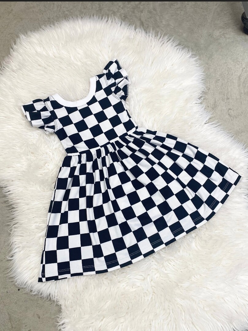Race car kids black white dress. | MakerPlace by Michaels Race car kids black white dress. | MakerPlace by Michaels